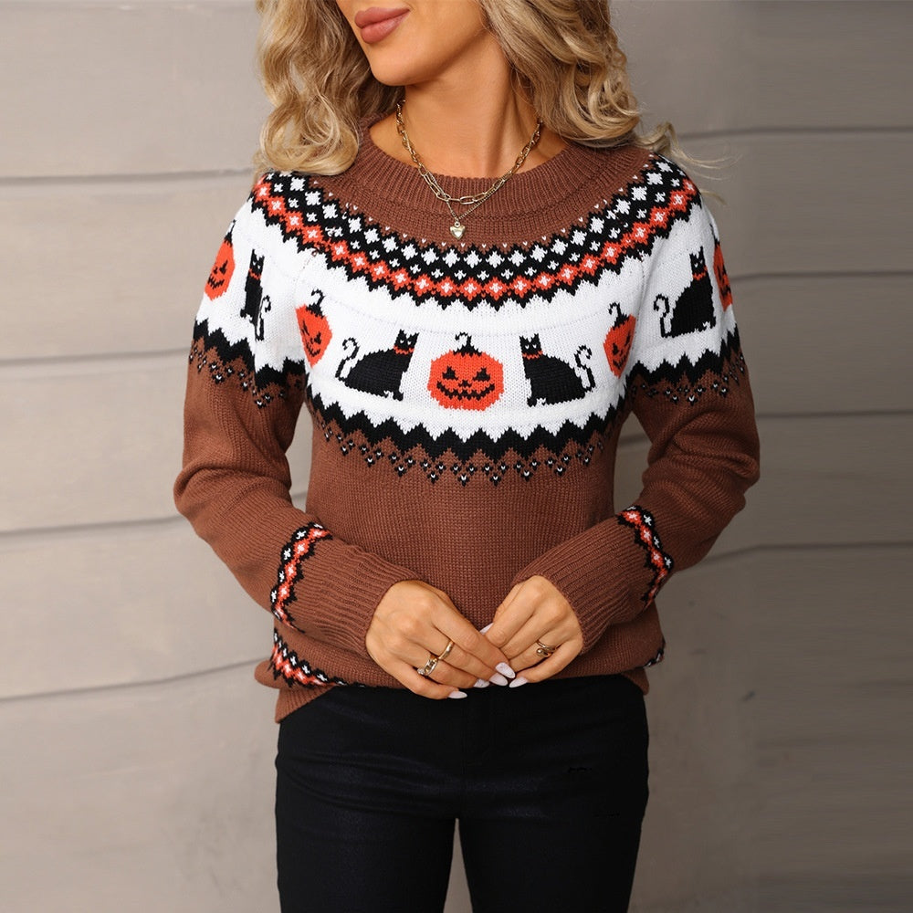 Women's Oversized Knit Christmas Sweater