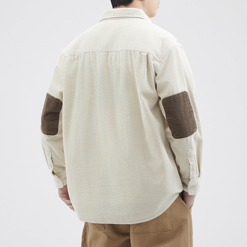 American Retro Patchwork Fashion Brand Casual Jacket For Men