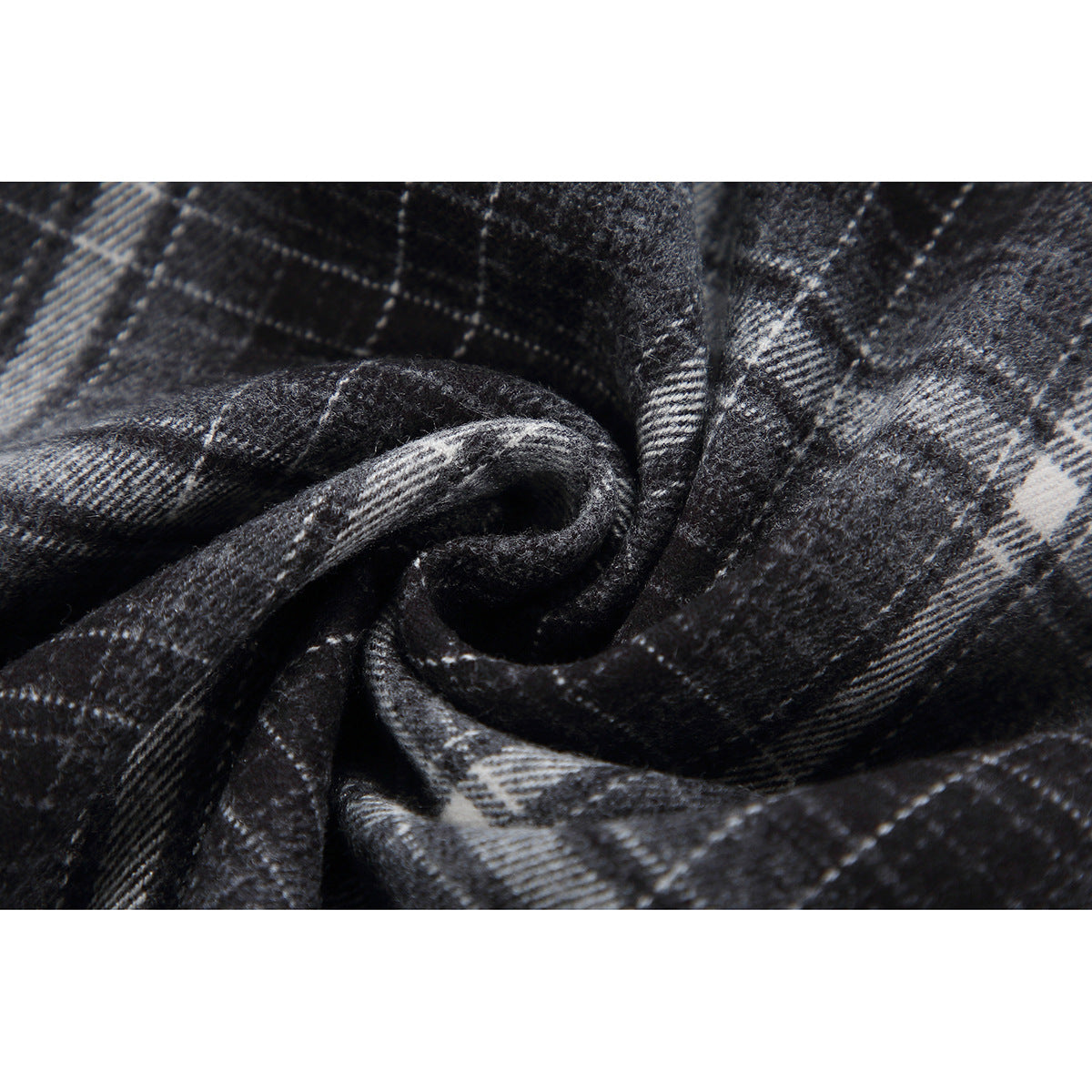 YANSANXIA American Retro Hooded Plaid Workwear Shirt Men